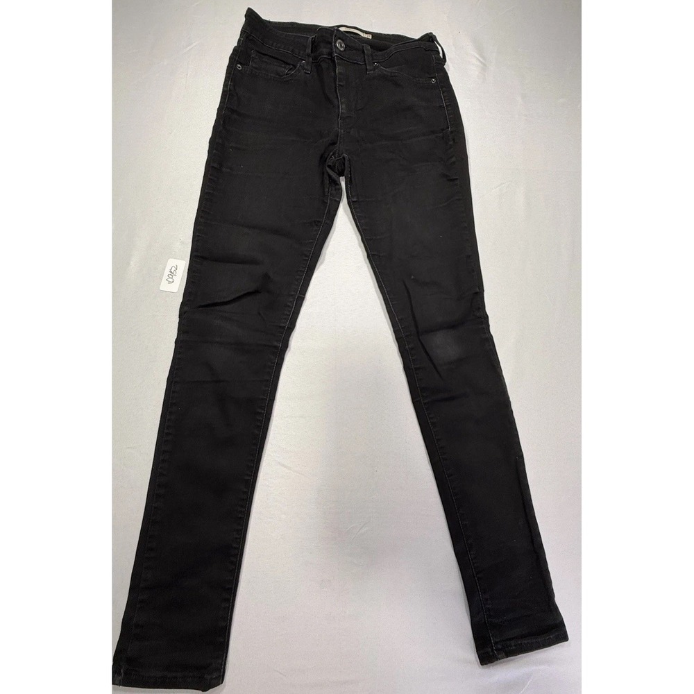 Levi's Women's 711 Skinny Jeans Black Dark Wash Stretch Slim Fit 5-Pocket 27